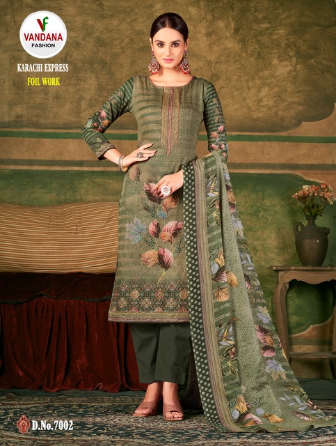 Vandana Karachi Express Soft Cotton Designer Exclusive Dress Material